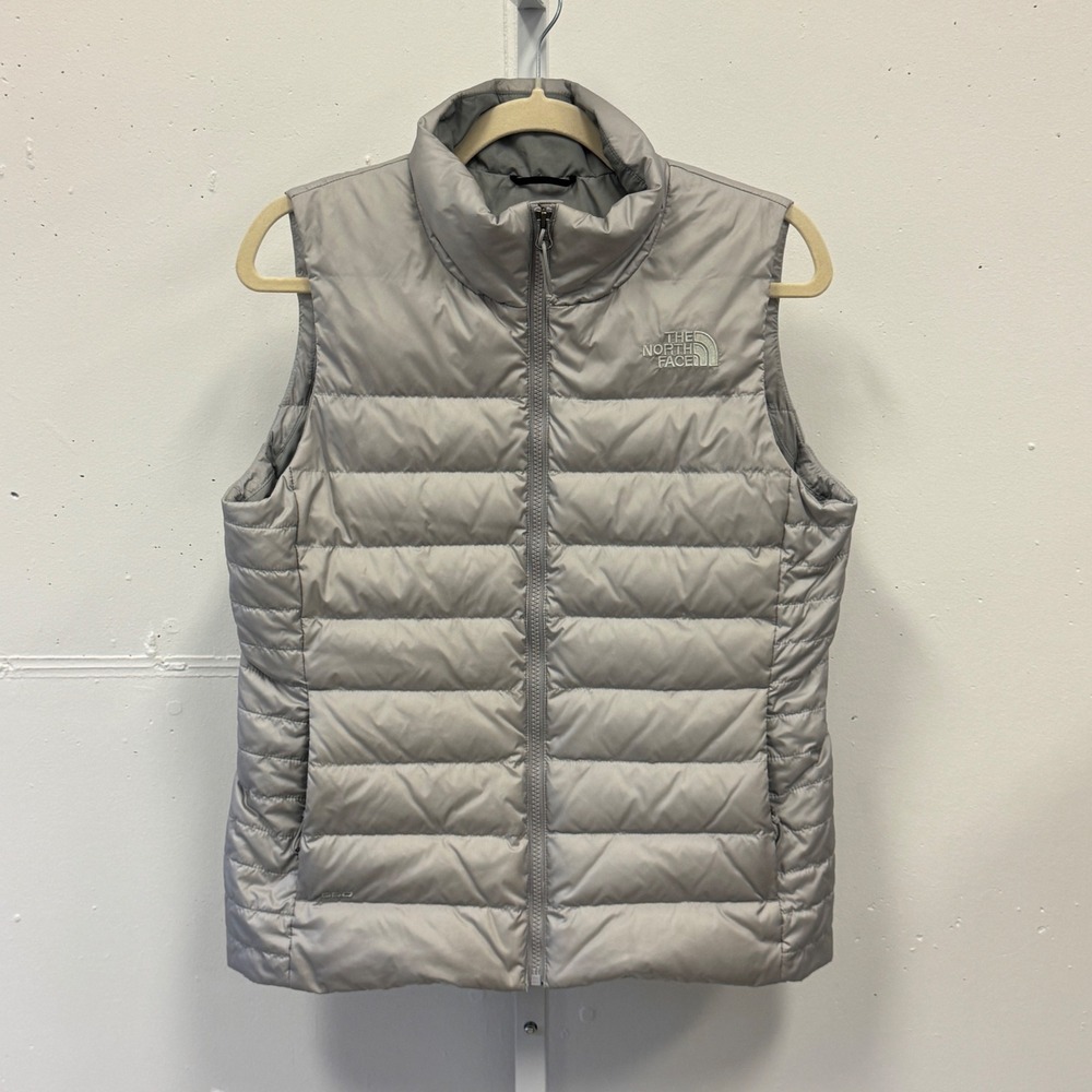 The North Face Womens Aconcagua 3 Vest Down Feather Light Gray Medium Athleisure